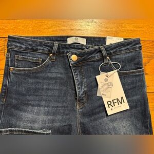 Women's Straight Jeans - Dark Blue